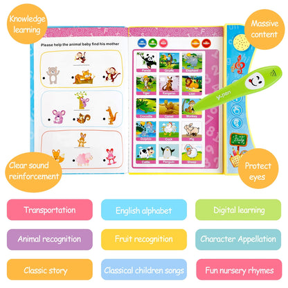 Educational Electronic Learning Book for Kids – Interactive Read &amp; Write Toy for Ages 2–6, Early Learning &amp; Writing Skills