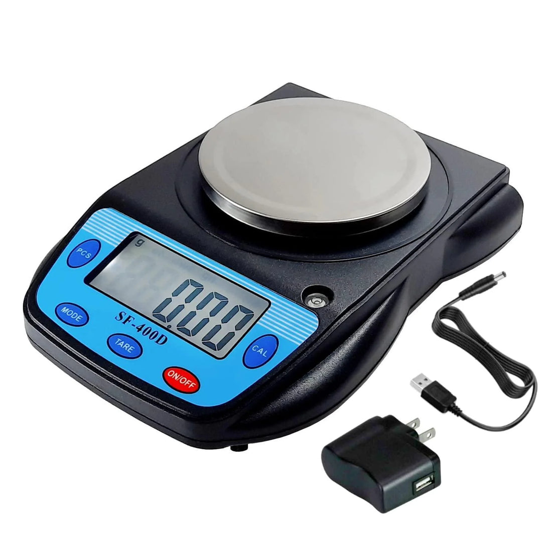 ⚖️ Precision Ounce, Carat &amp; Gram Digital Scale – 0.01g Accuracy, 600g Capacity with USB Charger &amp; AC/DC Adapter