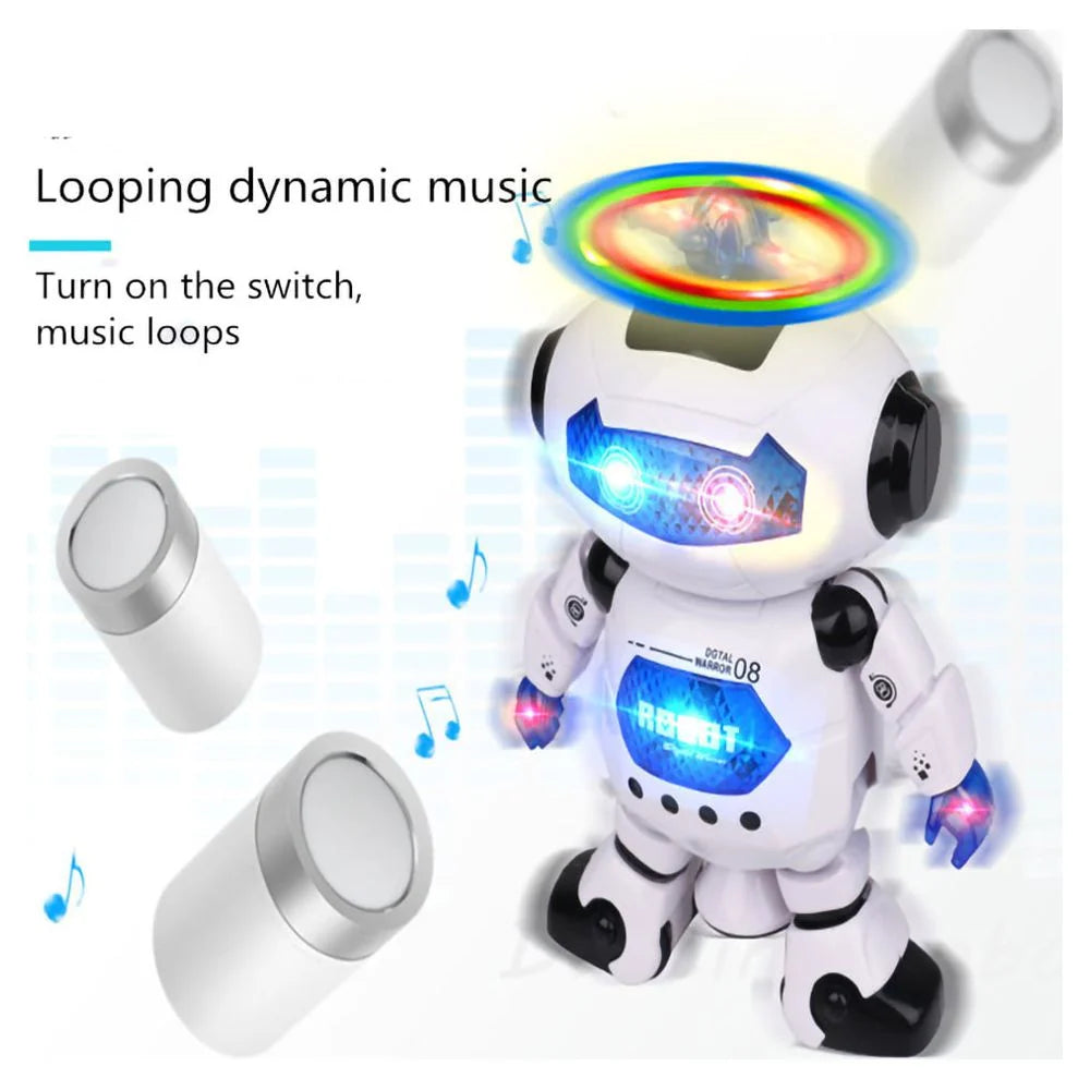 Intelligent Robot Toy for Kids – Walking, Dancing, Singing, 360° Spinning, Flashing Lights, Birthday Gift for Toddlers