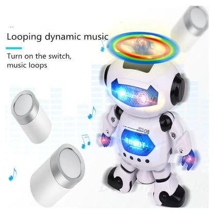 Intelligent Robot Toy for Kids – Walking, Dancing, Singing, 360° Spinning, Flashing Lights, Birthday Gift for Toddlers