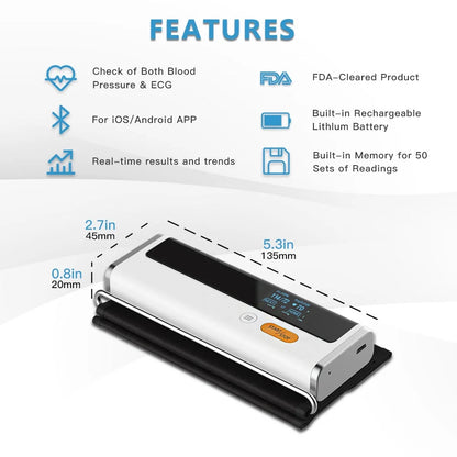 BP2 AI ECG/EKG – 2-in-1 Wireless Blood Pressure Monitor with 30-Second Fast Check
