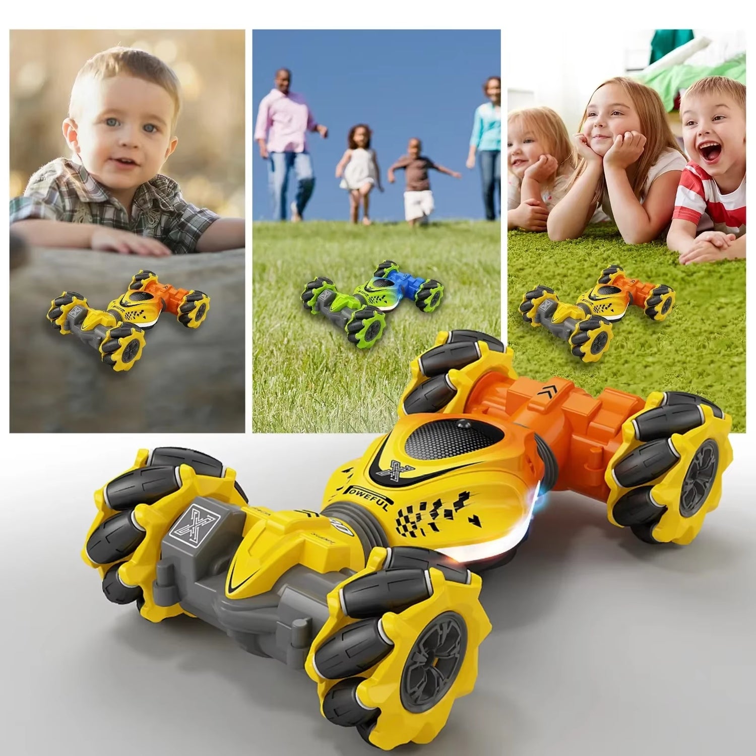 Newest 4WD RC Stunt Car – 2.4G Radio Control with Gesture Sensor, Rotation, and Multi-Battery Support (1/2/3) – Electronic Toy Gift