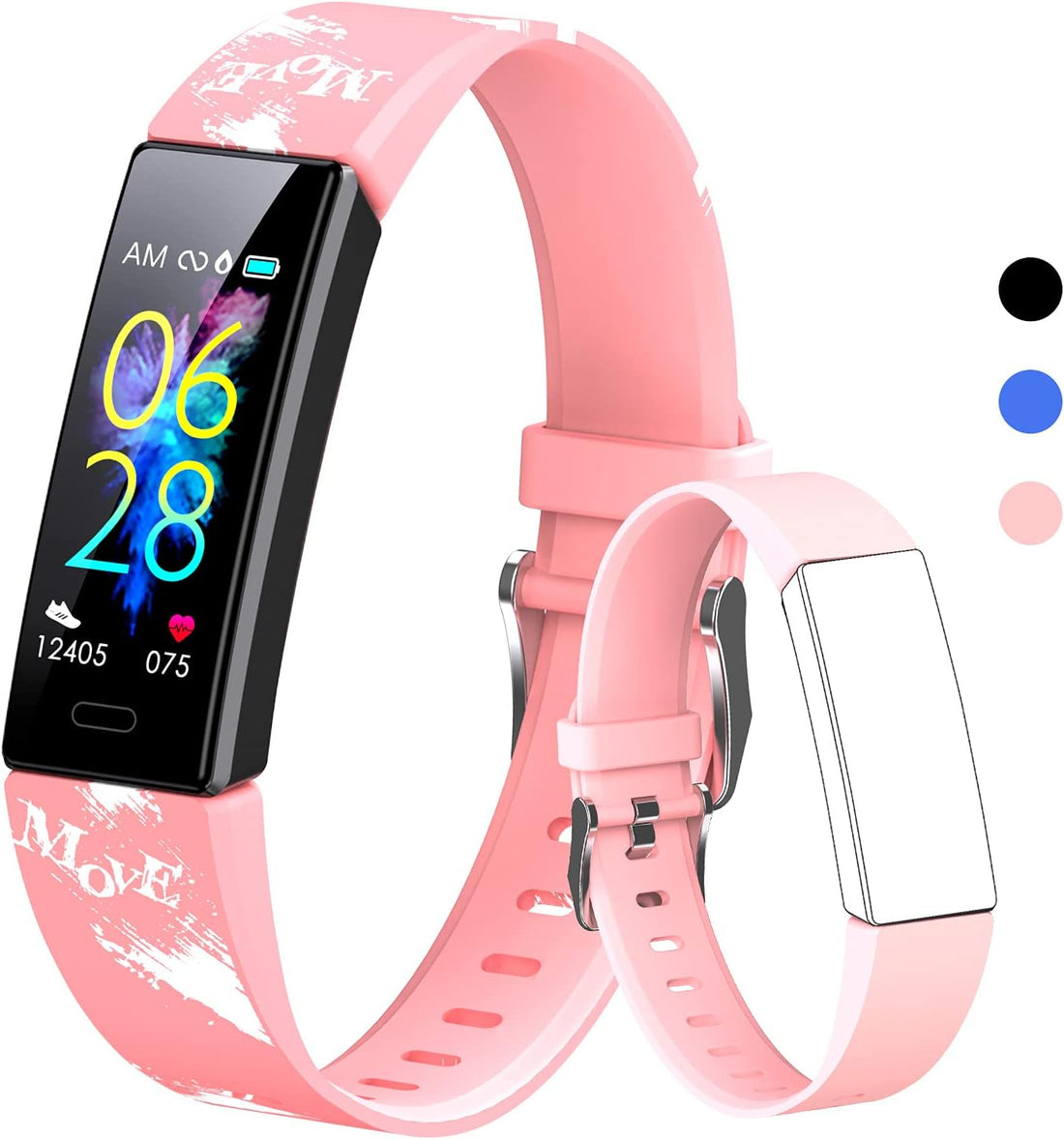 Kids Fitness Tracker Watch – Smart Activity Tracker with Pedometer, Stopwatch, IP68 Waterproof, 11 Sports Modes, Compatible for Ages 6-16