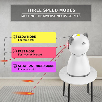 4th Gen Motion-Activated Automatic Cat Laser Toy – Real Random Trajectory, Rechargeable Interactive Cat Toys for Indoor Cats, Kittens &amp; Dogs