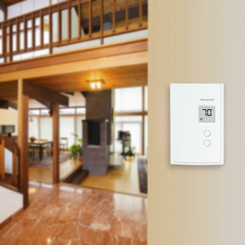 Digital Non-Programmable Line Volt Thermostat for Electric Heat – White