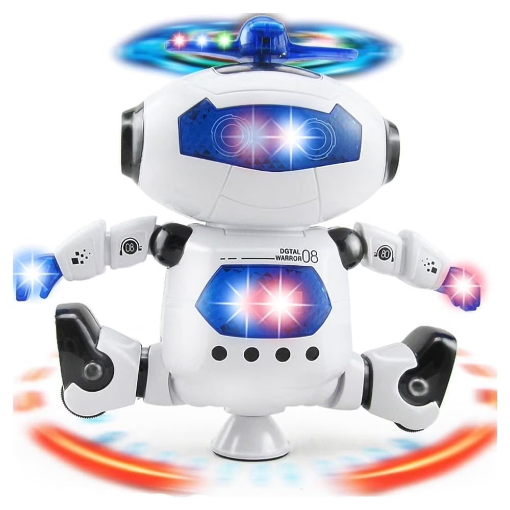 Intelligent Robot Toy for Kids – Walking, Dancing, Singing, 360° Spinning, Flashing Lights, Birthday Gift for Toddlers