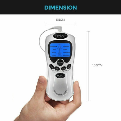Electrical Stimulation Therapy Massager with Digital Display – TENS &amp; EMS Unit for Back, Neck, Muscle Pain Relief – 24 Modes, Rechargeable, Portable – Ideal Wellness Gift