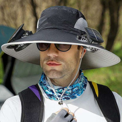 BreezeGuard™ Solar Fan Hat – Stay Cool with Hands-Free Sun-Powered Comfort