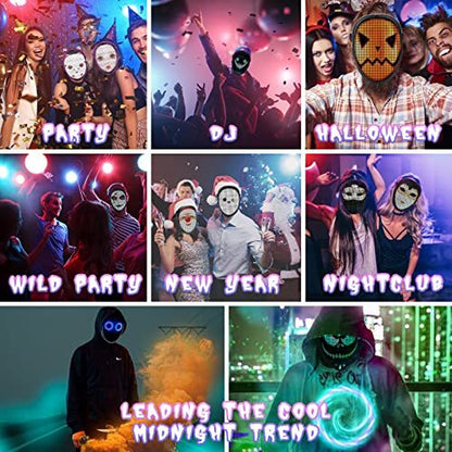 LED Programmable Changing Full Face Mask with Bluetooth App Control