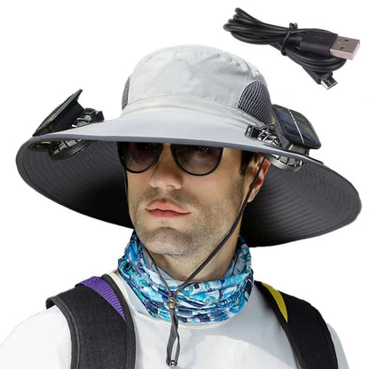 BreezeGuard™ Solar Fan Hat – Stay Cool with Hands-Free Sun-Powered Comfort