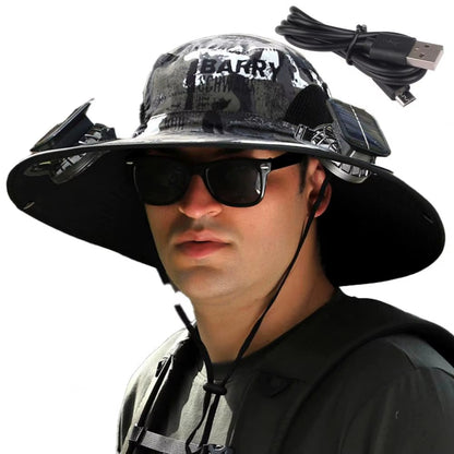 BreezeGuard™ Solar Fan Hat – Stay Cool with Hands-Free Sun-Powered Comfort