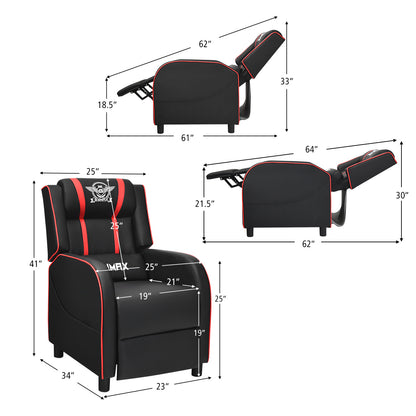 Massage Gaming Recliner Chair with Side Pockets – Ergonomic Comfort for Gamers &amp; Relaxation