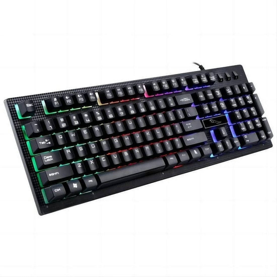 🎮 Gaming Keyboard and Mouse Combo – RGB Rainbow LED Backlit Mechanical Keyboard + 6-Color Changing Wired Mouse for PC &amp; Laptop
