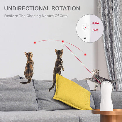 🐾 Cat Laser Toy – Automatic with High-5 Circling Ranges, 3 Interactive Modes &amp; USB Rechargeable