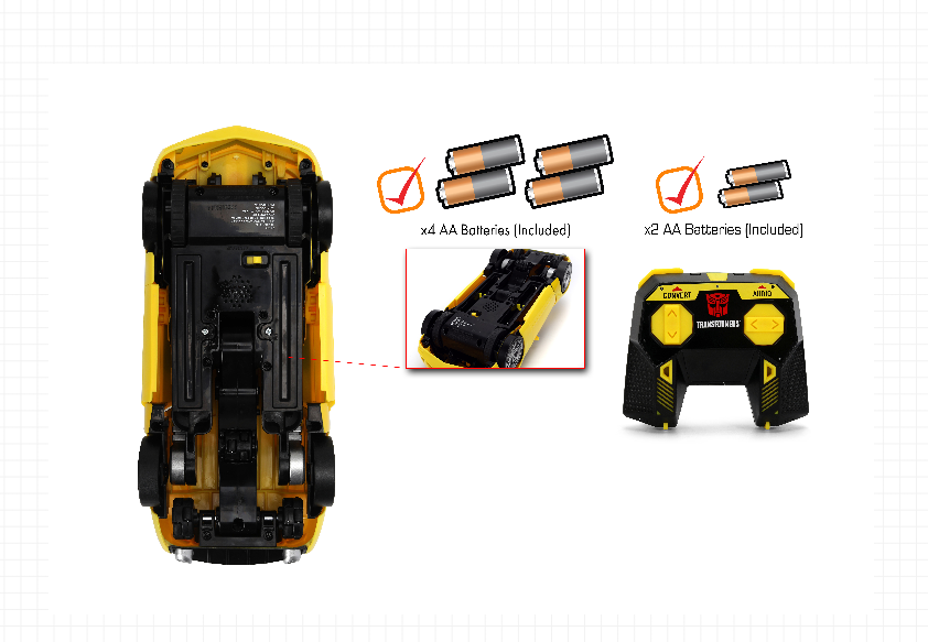 Bumblebee RC Auto-Transforming Robot – 11" Radio Control Car with Electronic Sounds