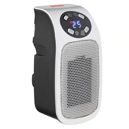 7.87&quot; Electric Outlet Ceramic Plug-In Space Heater – 400W, LCD Digital Display, 24-Hour Timer, Compact &amp; Energy Efficient