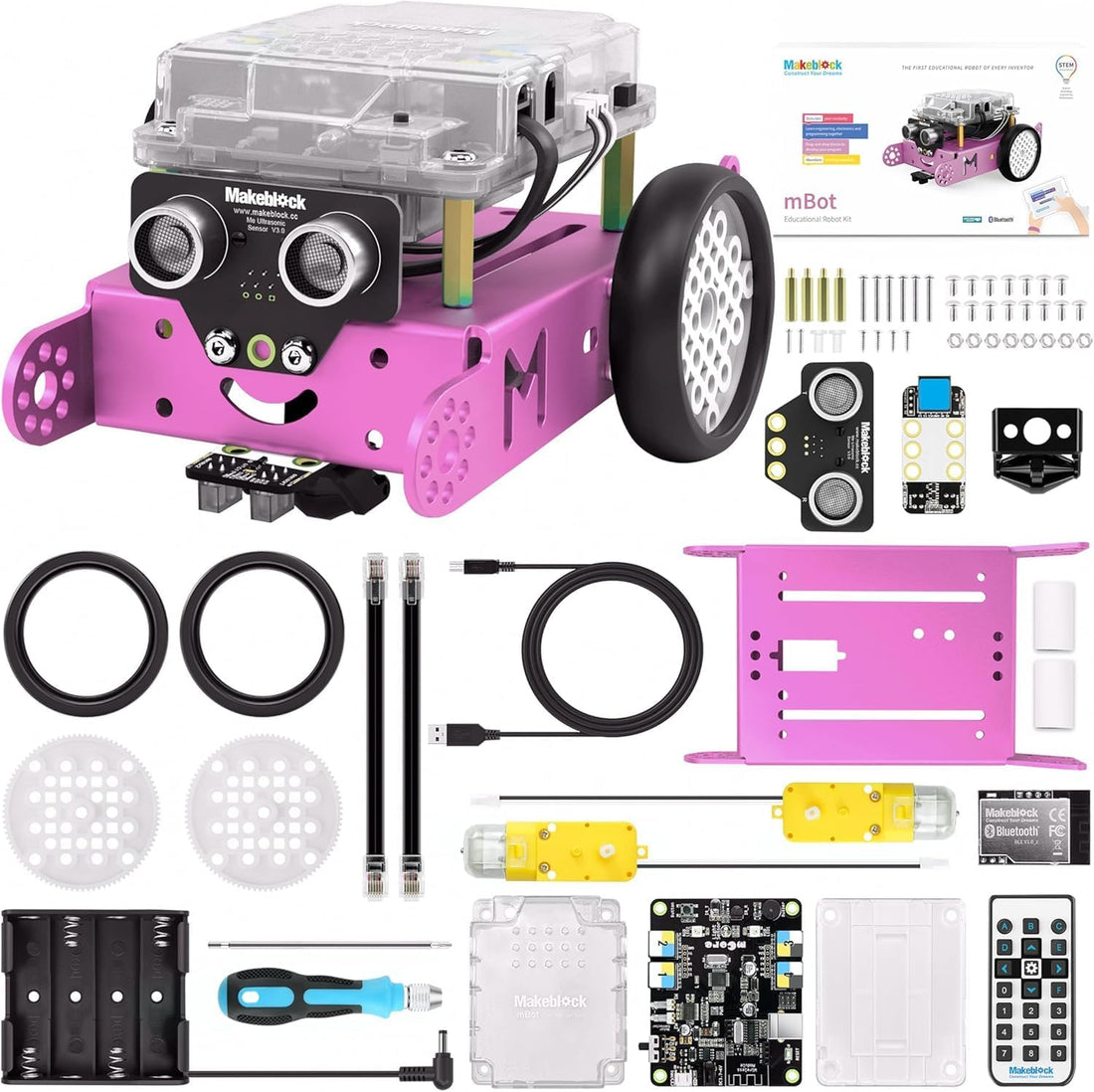 mBot Robot Kit – STEM Learning &amp; Coding Fun for Kids Ages 8-12 (Pink)  Get your kids started on a fun and educational robotics journey!