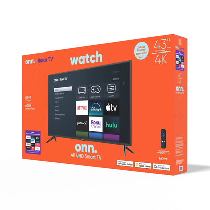 43” Class 4K UHD (2160P) LED Roku Smart TV with HDR – Model 100012584