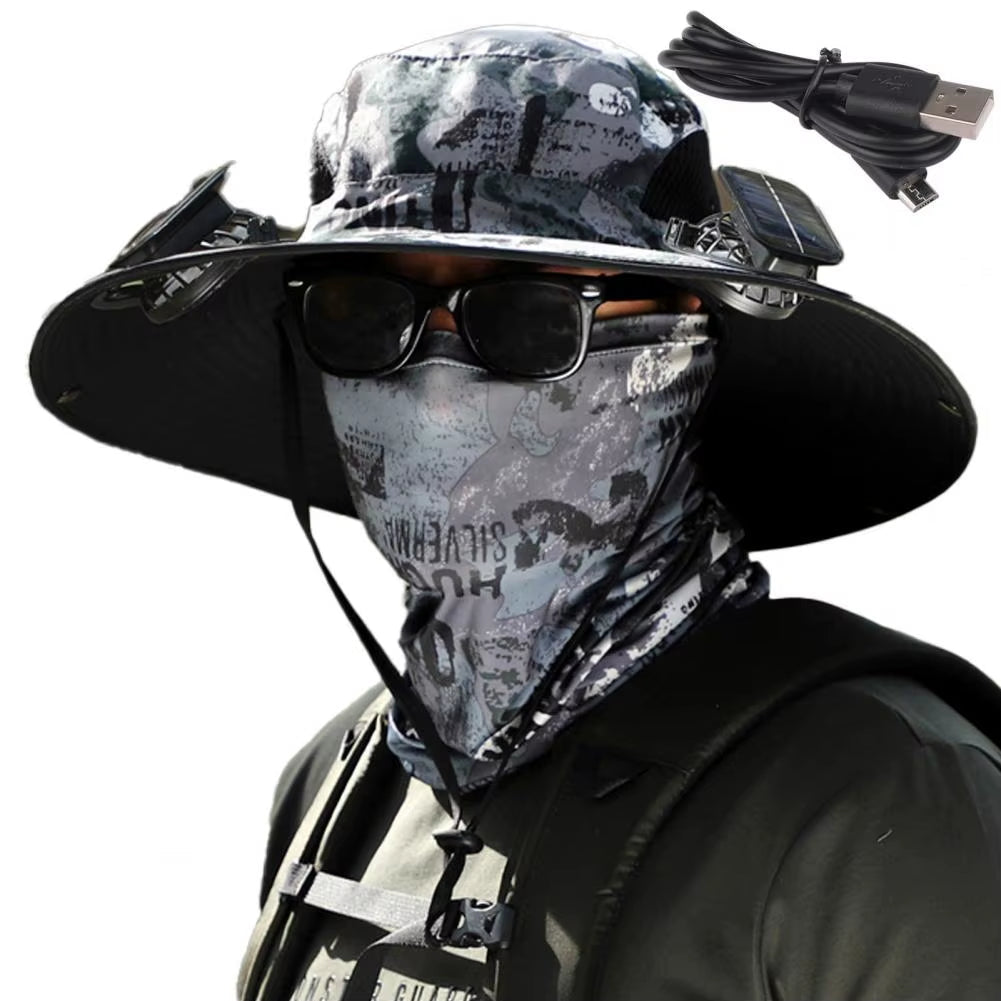 BreezeGuard™ Solar Fan Hat – Stay Cool with Hands-Free Sun-Powered Comfort