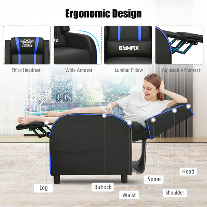 Massage Gaming Recliner Chair with Side Pockets – Ergonomic Comfort for Gamers &amp; Relaxation