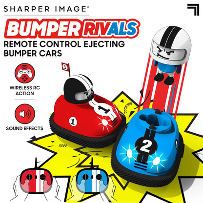 ® RC Remote Control Ejecting Bumper Rivals – 6-Piece Set with Wireless Controllers &amp; Sound Effects | Ages 8+ | Red &amp; Blue
