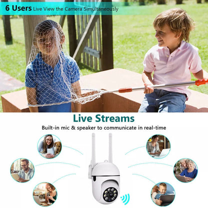 Wireless 5G Indoor Security Camera – 1080P Wi-Fi with Motion Detection, Night Vision, 2-Way Audio &amp; 32GB Storage
