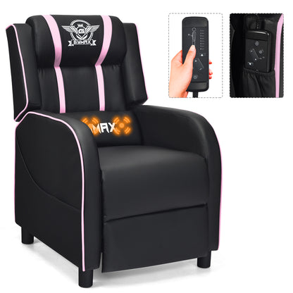 Massage Gaming Recliner Chair with Side Pockets – Ergonomic Comfort for Gamers &amp; Relaxation