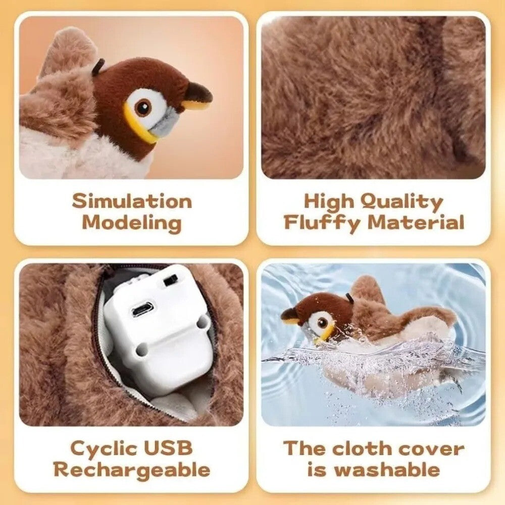 USB Interactive Flying Bird Cat Toy – Electronic Pet Simulation Sparrow Toy