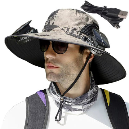 BreezeGuard™ Solar Fan Hat – Stay Cool with Hands-Free Sun-Powered Comfort