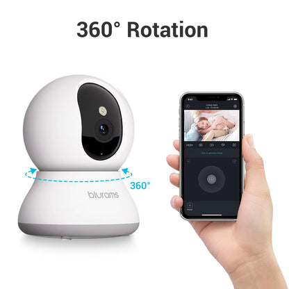 2-Pack Indoor 2K Home Security Cameras – One-Touch Call Smart Camera for Pets, Babies, and Elderly Monitoring – Model A31S-2Pc