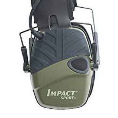 Howard Leight Impact Sport Electronic Earmuffs – Green, Digital Hearing Protection with Sound Amplification