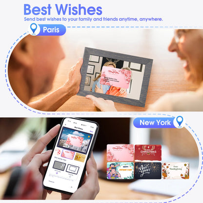 10.1-Inch Smart Digital Photo Frame with 32GB Storage, WiFi &amp; App Control 