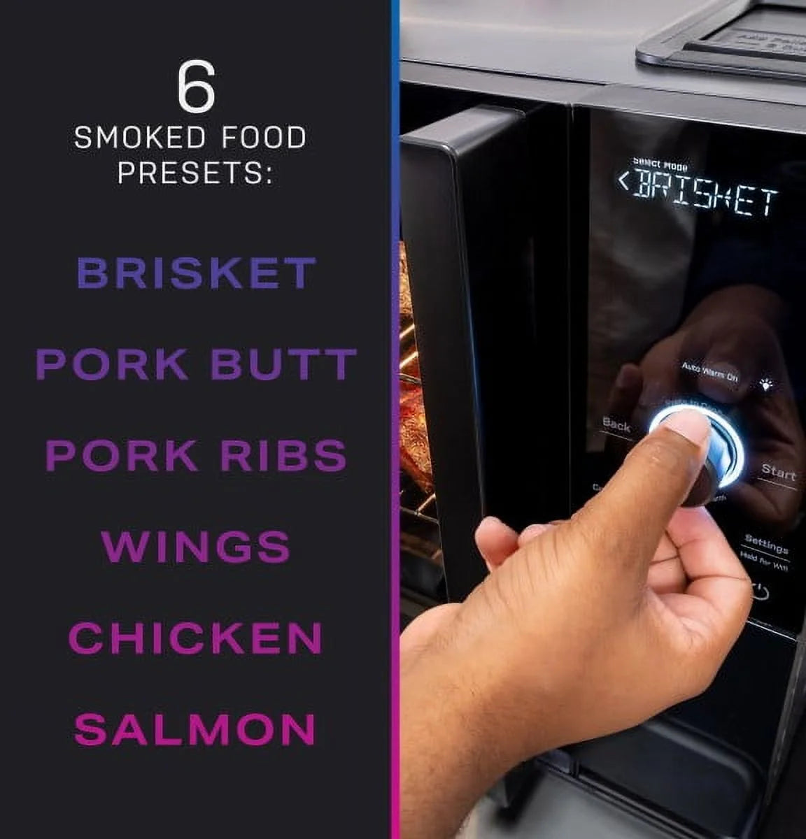 Profile Wood Pellet Food Smoker – Active Smoke Filtration &amp; Precision Smoke Control for Clean, Flavorful Cooking