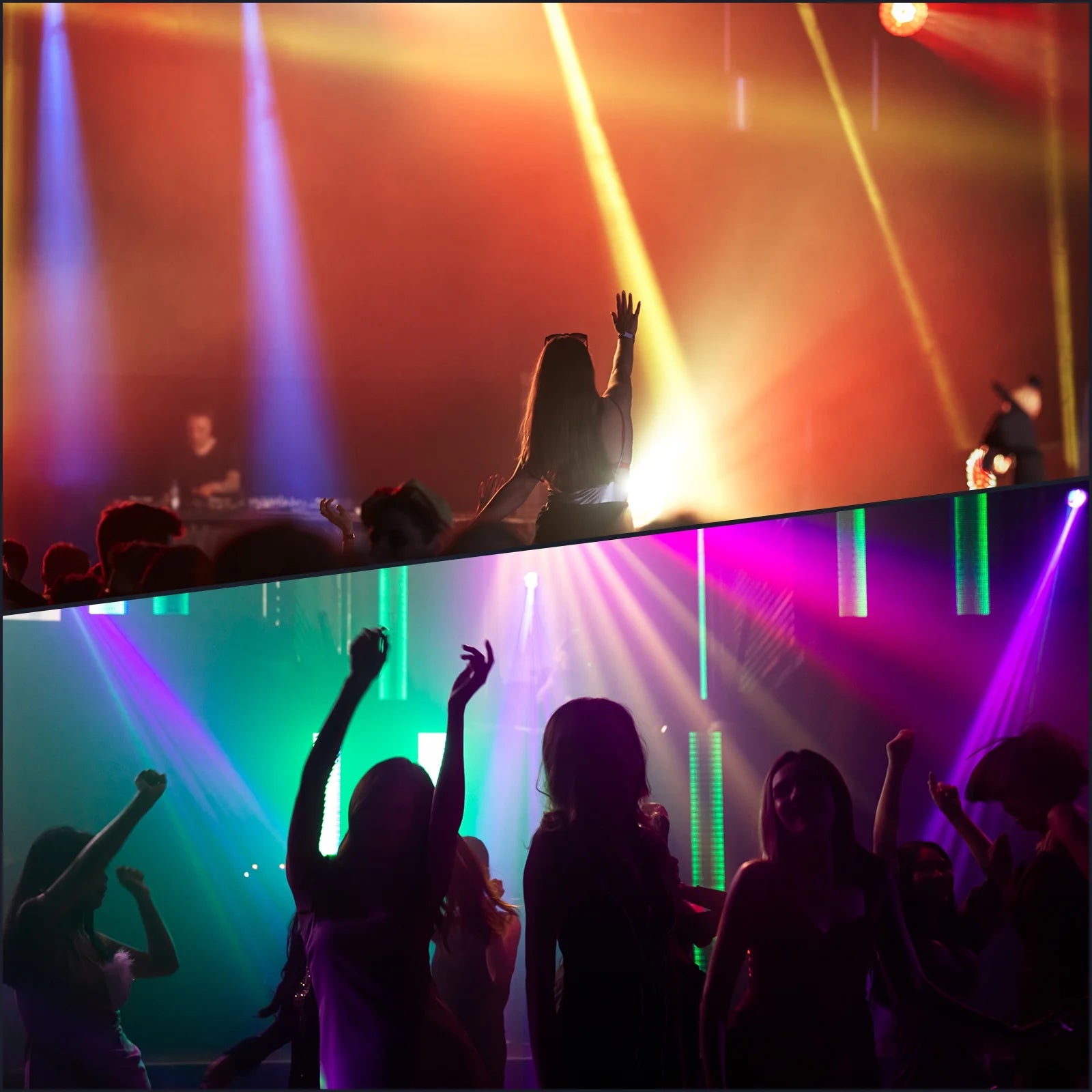 1-Pack 100W Mini LED Moving Head Spotlight – RGBW Stage Light with DMX &amp; Sound Control, 11/13 Channels for DJ, Disco, Club, Party, Wedding, Bar Events
