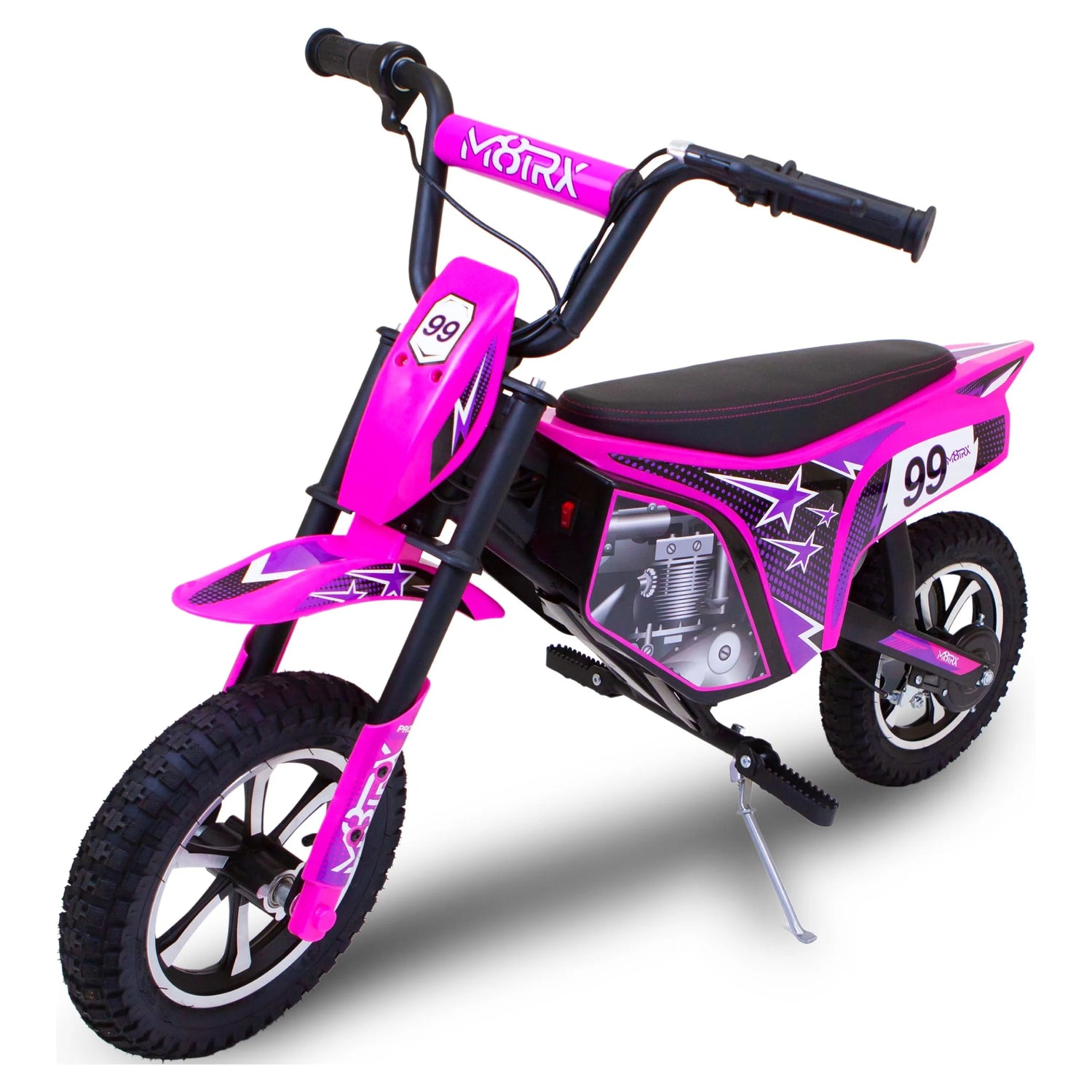 🏍️ M8TRX 24V Electric Dirt Bike for Kids &amp; Teens – Pink Ride-On Motorcycle with Dual Motors, LED Lights, Suspension &amp; Real Engine Sounds