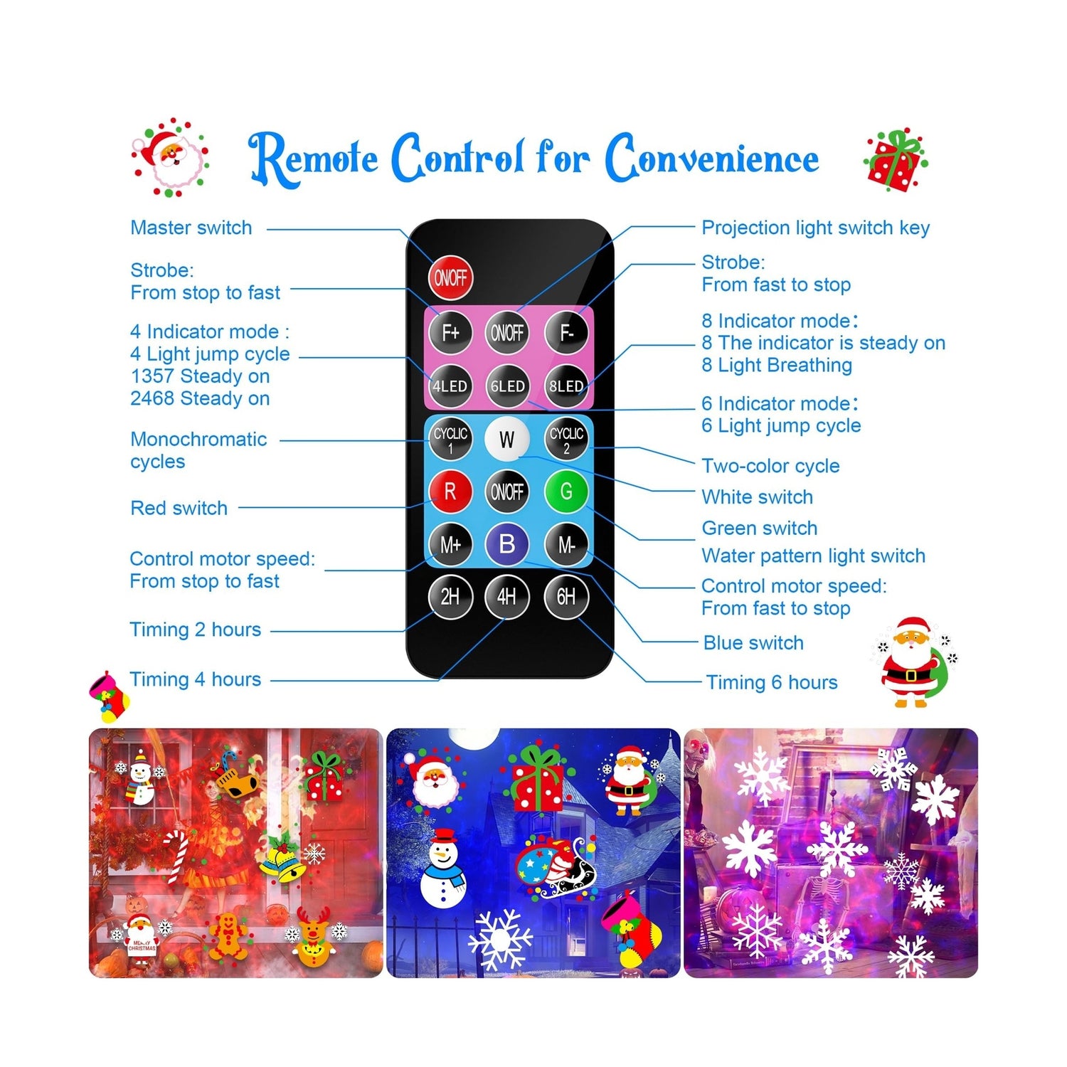 🎄🎃 COOLWUFAN Upgrade Waterproof Outdoor Christmas &amp; Halloween Projector Lights