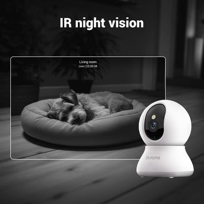 2-Pack Indoor 2K Home Security Cameras – One-Touch Call Smart Camera for Pets, Babies, and Elderly Monitoring – Model A31S-2Pc