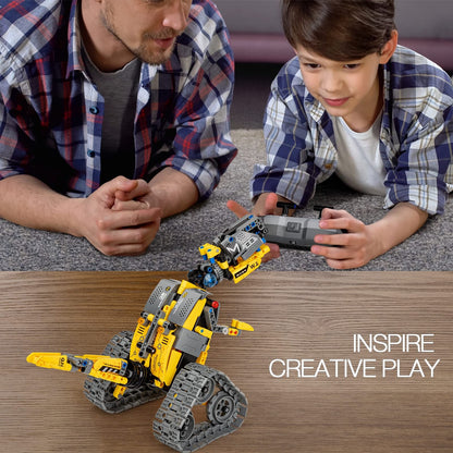 Sillbird STEM Building Toys – 3-in-1 Remote &amp; APP Controlled Wall Robot Kit