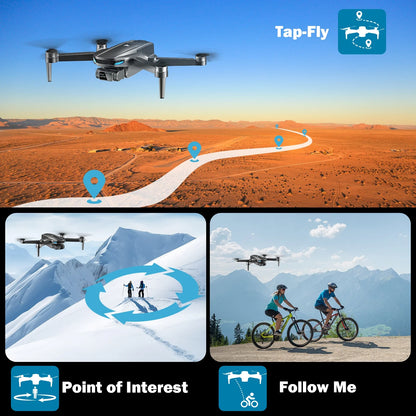 G09 GPS Drone with 4K Camera for Adults – RC Quadcopter with Auto Return, Follow Me, Optical Flow, 2 Batteries for 60 Min Flight, Foldable FPV Drone (Black)