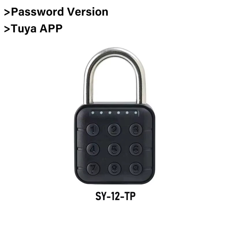 Tuya Bluetooth Fingerprint Padlock – Smart Electronic Lock with App Control, Temporary Passwords, IP67 Waterproof