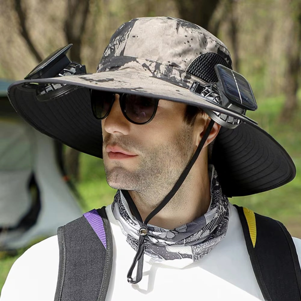 BreezeGuard™ Solar Fan Hat – Stay Cool with Hands-Free Sun-Powered Comfort
