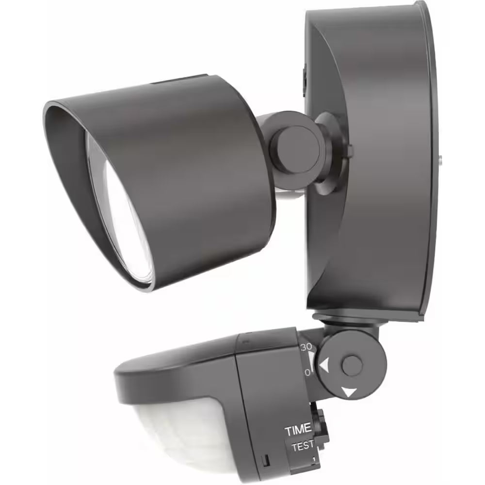 Contractor Select HGX Dark Bronze Motion Activated Outdoor Integrated LED Flood Light