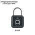 Tuya Bluetooth Fingerprint Padlock – Smart Electronic Lock with App Control, Temporary Passwords, IP67 Waterproof