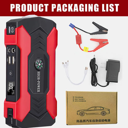 Car Jump Starter – 28000mAh 600A 12V Portable Battery Booster &amp; Power Bank with LED Flashlight