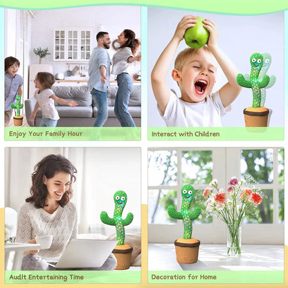 🌵 Dancing Cactus Plush Toy Doll – Electronic Recording, Singing &amp; Dancing Funny Gift (US Version)