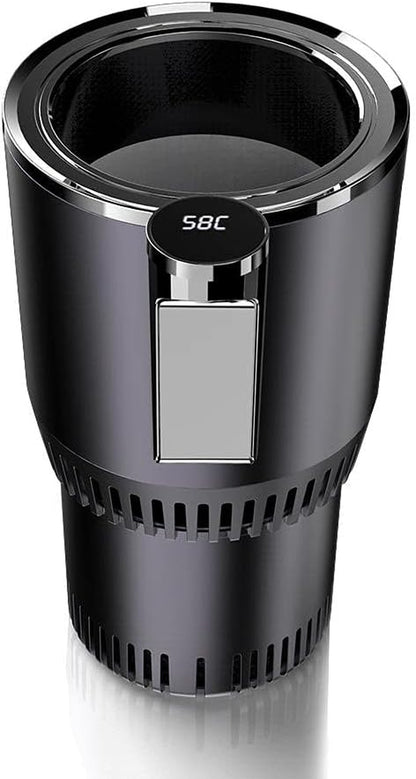 2-in-1 Smart Car Cup Warmer &amp; Cooler — Auto Heating &amp; Cooling Car Tumbler Holder (Black)