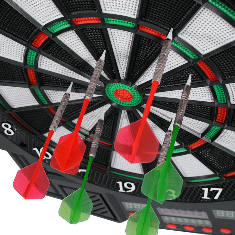 Professional Electronic Dartboard Set with LCD Display – Multiplayer Digital Dart Board with 12 Darts &amp; Built-in Games