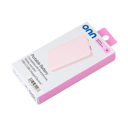 5000mAh Portable Power Bank – Sleek Pink, Compact &amp; Reliable