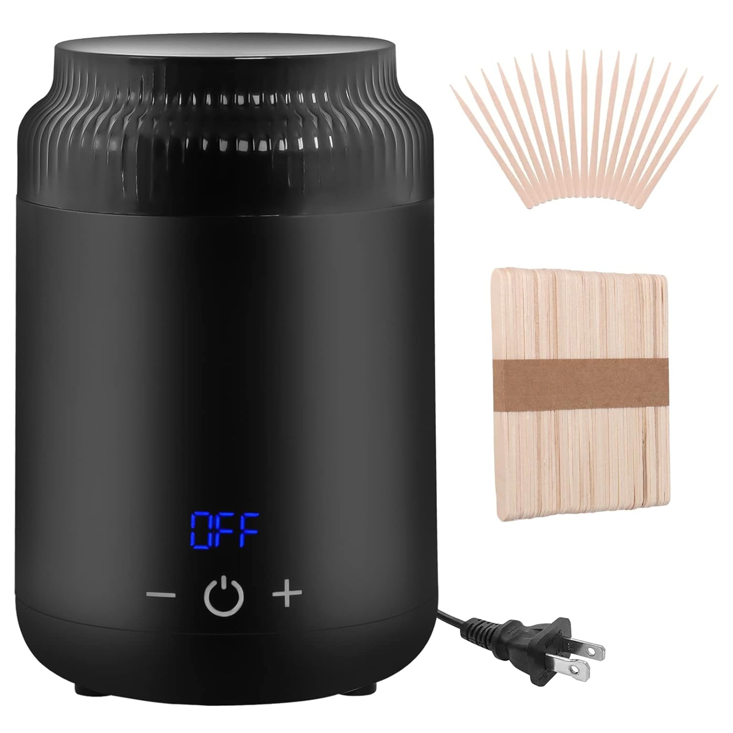 Mini Wax Pot Warmer for Hair Removal – Portable Digital Wax Melt Heater with 100 Waxing Sticks – Perfect for SPA, Salon, Travel &amp; Home Use