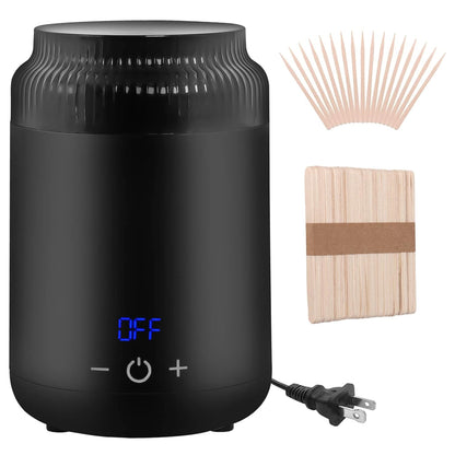 Mini Wax Pot Warmer for Hair Removal – Portable Digital Wax Melt Heater with 100 Waxing Sticks – Perfect for SPA, Salon, Travel &amp; Home Use